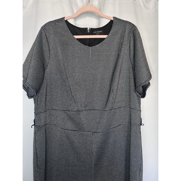 Lane Bryant Lena Shimmer Lurex Wide Leg Jumpsuit Black Silver Size 20 Pockets - Picture 2 of 11